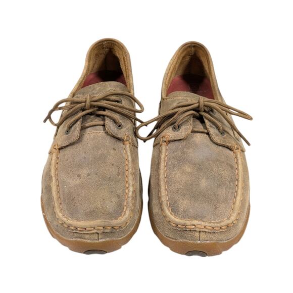 Twisted X Boat Shoe Driving Moccasins GUC $120 Size 9M S3064 - Picture 5 of 11